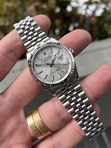 rolex 1600 datejust silver dial 30|rolex datejust 36 silver diamond.